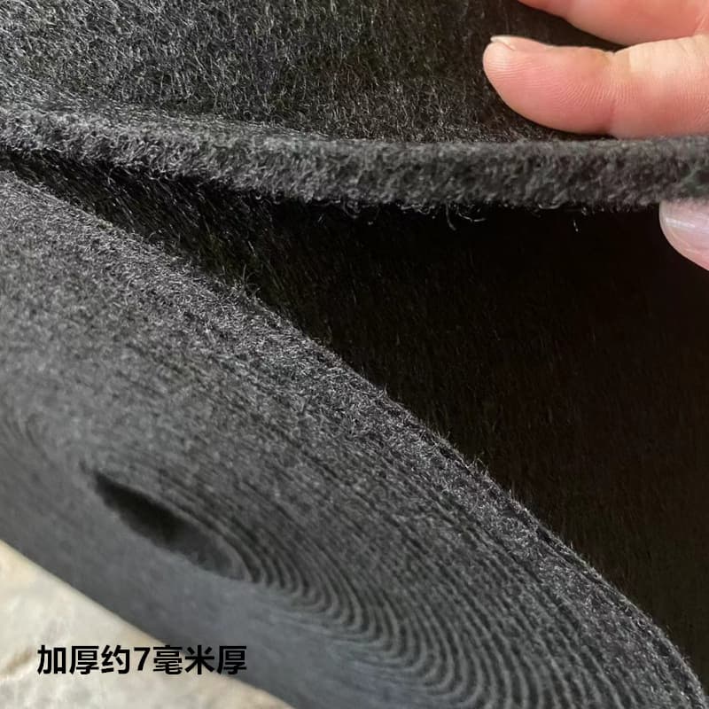 Approximately 7mm Thick Black Flocked Full Coverage Customizable Size Exhibition Stage Anti-Slip Celebration Aisle Carpet