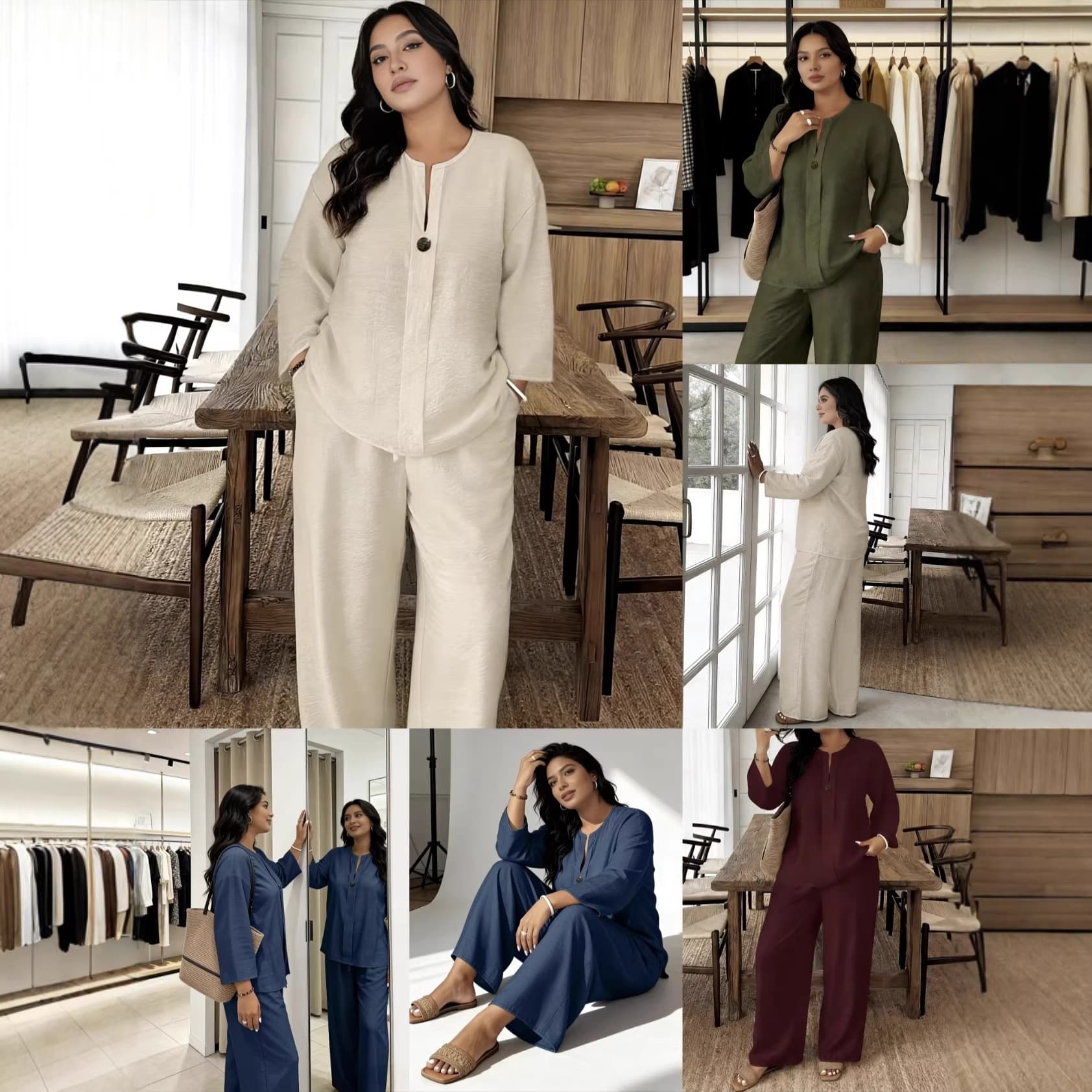 Solid Color Two-Piece Set, European and American 2026 Spring/Summer New Arrival, Comfortable Casual with Pockets, Trendy Women's Outfit