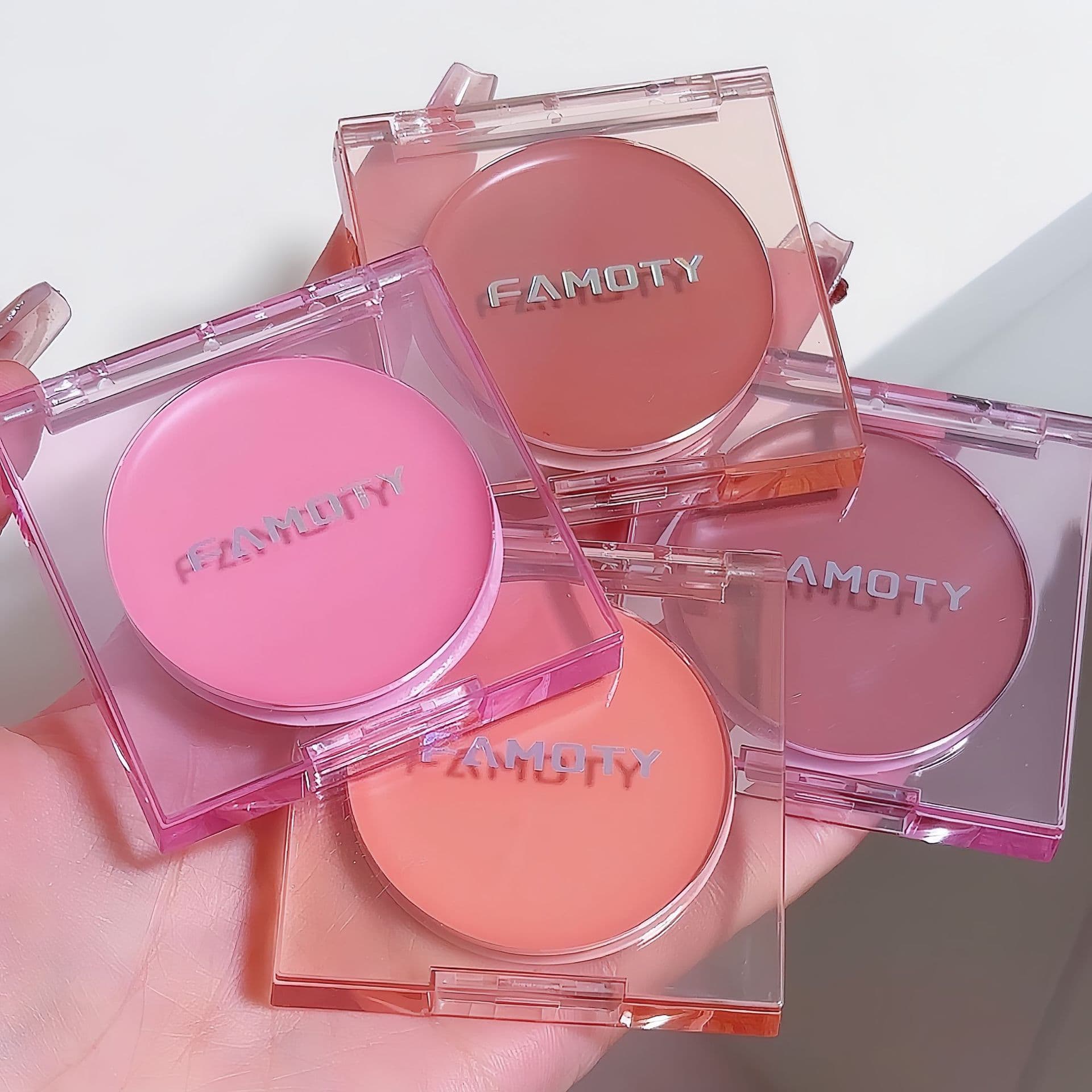 Single Color Blush Cream, Matte Nude Look, Natural Highlighter with Fine Shimmer, Brightening Rouge, Universal Contouring, Affordable Makeup