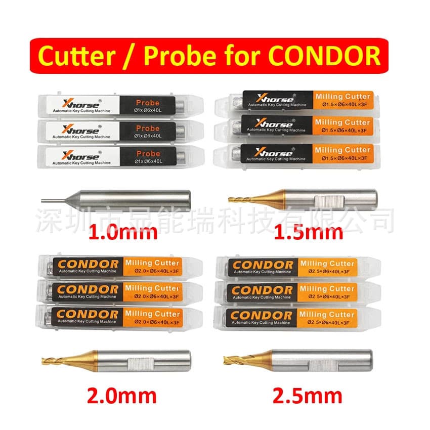 1.0/1.5/2.0/2.5mm Cutter Probe guide Cutter Xhorse CONDOR CNC machine