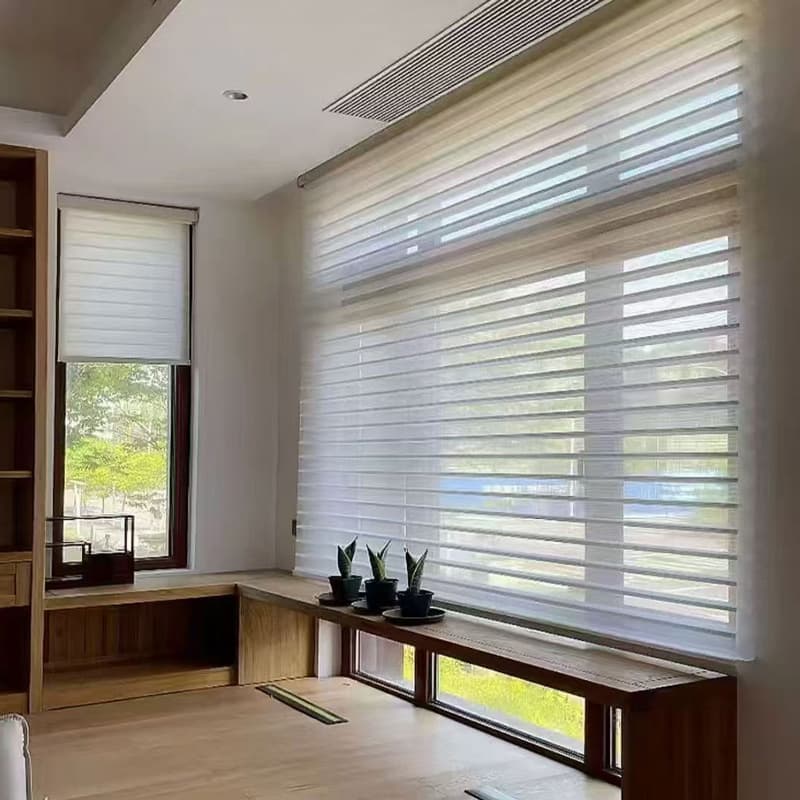 New Shangri-La Sheer Shade for Living Room, Bathroom, Study, Bedroom, Balcony – Blackout, Thermal Insulation, and Sun Protection Curtain