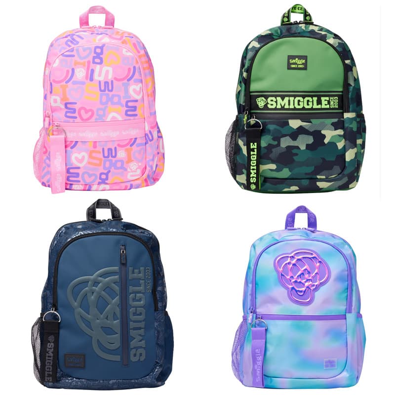 Australia Smiggle School Backpack, Large Capacity Backpack for Children, Double Shoulder Bag for Primary and Secondary School Students, Outdoor Casual Bag