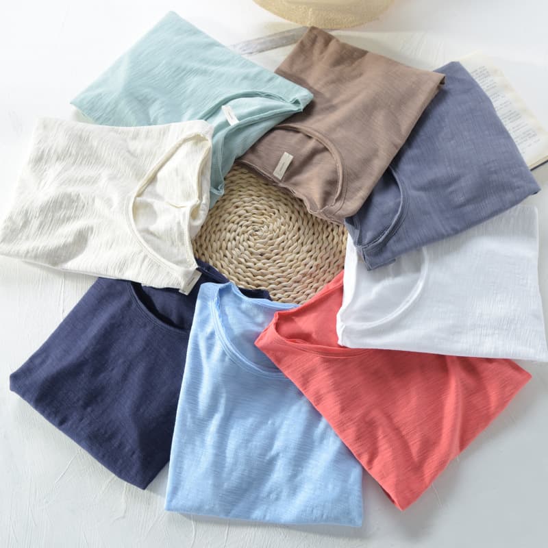 213 New Men's Short Sleeve T-Shirt Cotton Casual Short T-Shirt Men's Summer Solid Color Thin Undershirt