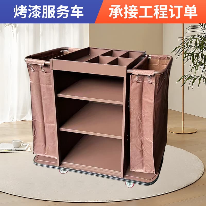 Hotel room service truck painted cleaning work truck cleaning stainless steel hand push cleaning tool truck