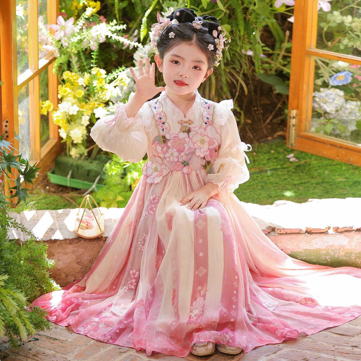 Girls' Hanfu Autumn Chinese Style 2025 New Arrival, Fairy-like Ancient Costume Children's Dress, Girls' Ancient Style Princess Dress