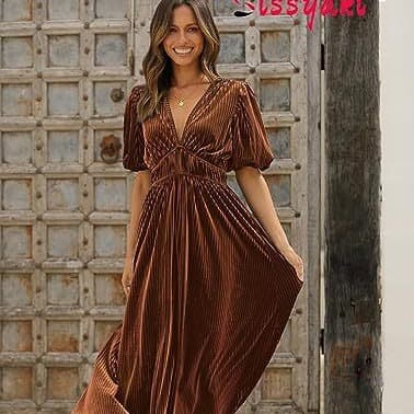 2023 Women's Velvet Dress Wedding Guest Dress Fall 2023 Dress