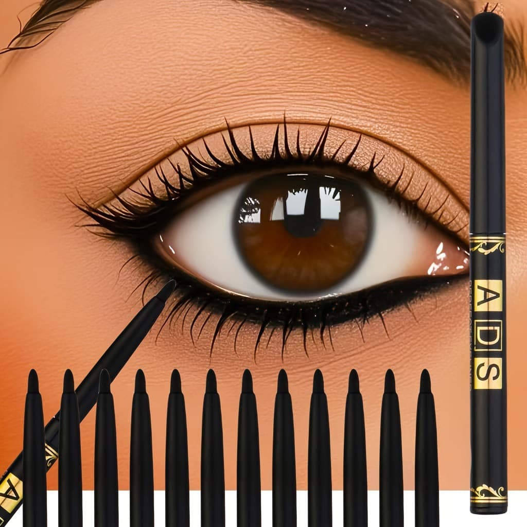 Cross-border Hot Selling ADS Eyeliner Gel Pencil Black Brown Automatic Eyebrow Pencil Eye Liner Cross-border Cosmetics Eyeliner
