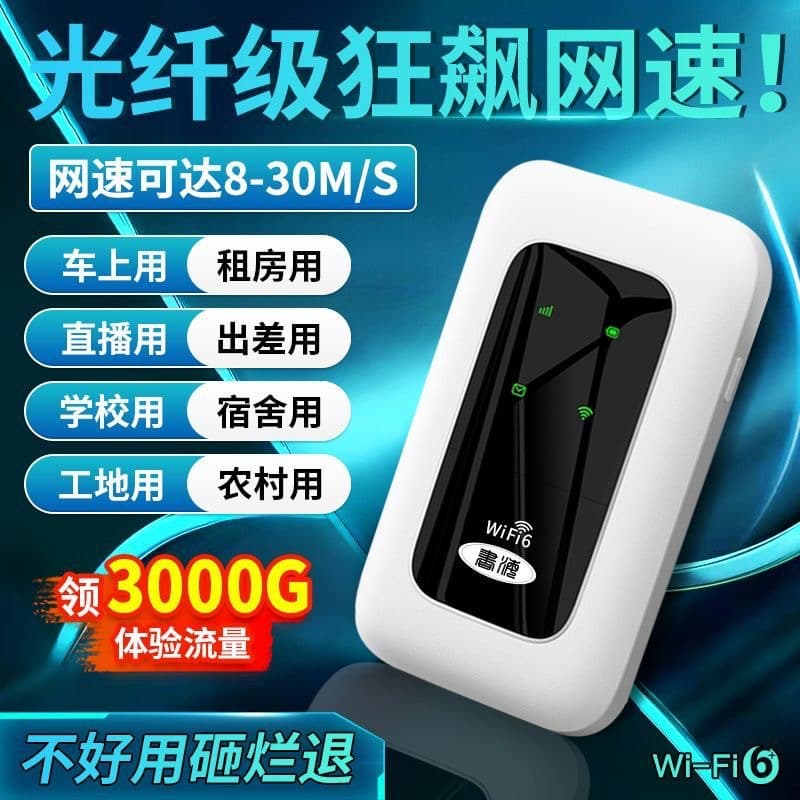 Universal Portable WiFi Hotspot, Mobile Wireless Router without SIM Card for Outdoor, Dormitory, Rental, and Construction Sites