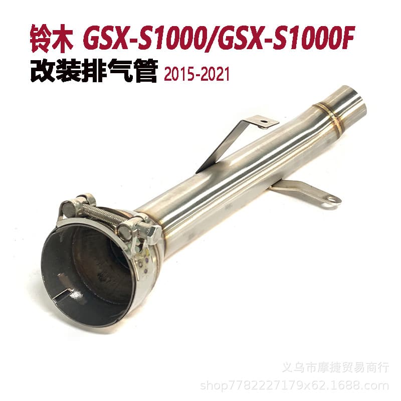 For Suzuki GSX-S1000 Exhaust Modification GSX-S1000F Stainless Steel Mid-Pipe Exhaust with Muffler Delete