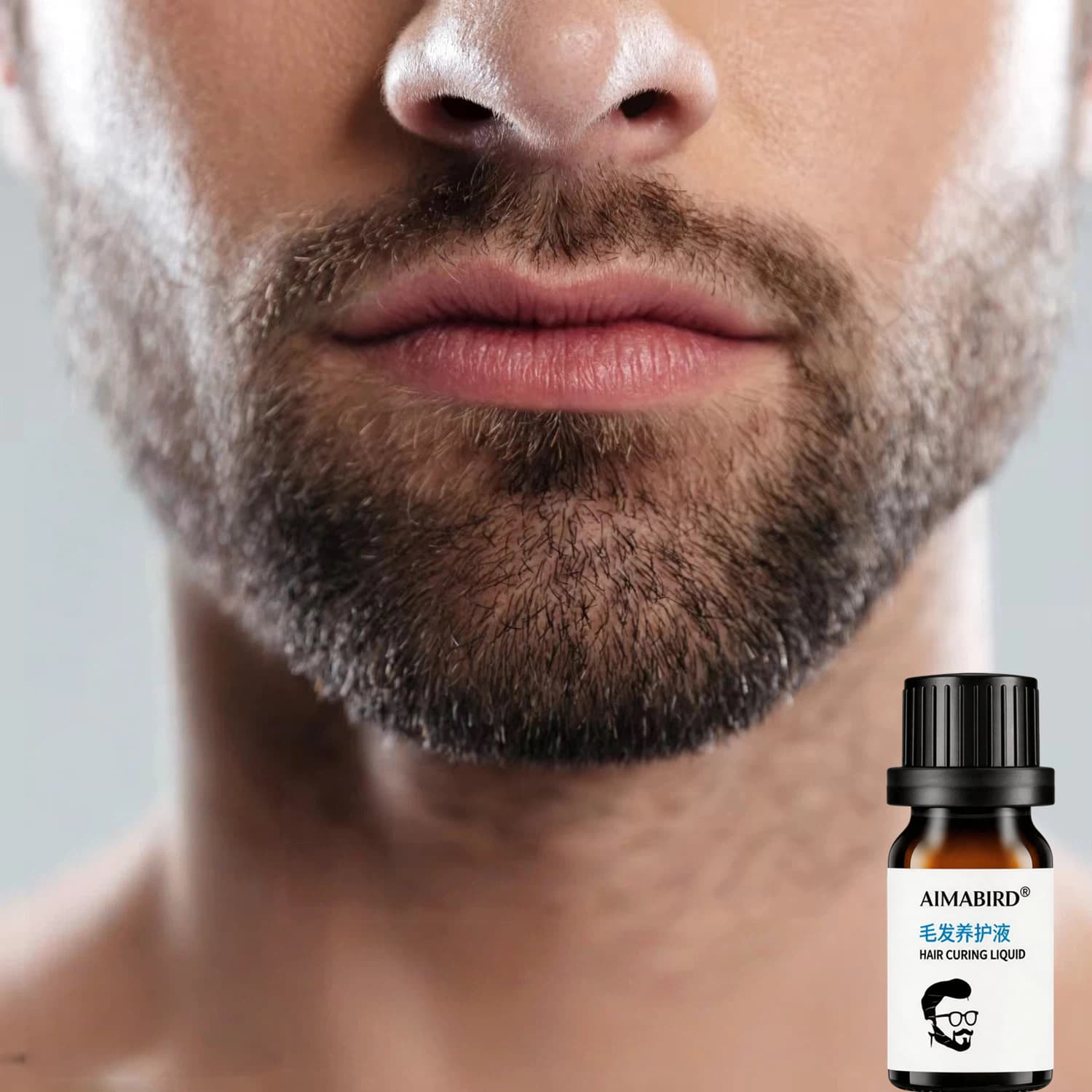 Thickening Men's Beard Growth Liquid, Hair Growth Oil for Eyebrows, Sideburns, Hairline, Chest, Armpits, and Body Hair