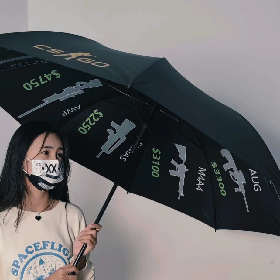 [In Stock Fast Shipping] Cross-Border New CSGO Merchandise Umbrella, CSGO Gun Purchase Umbrella, CS2 Themed Sunshade Umbrella