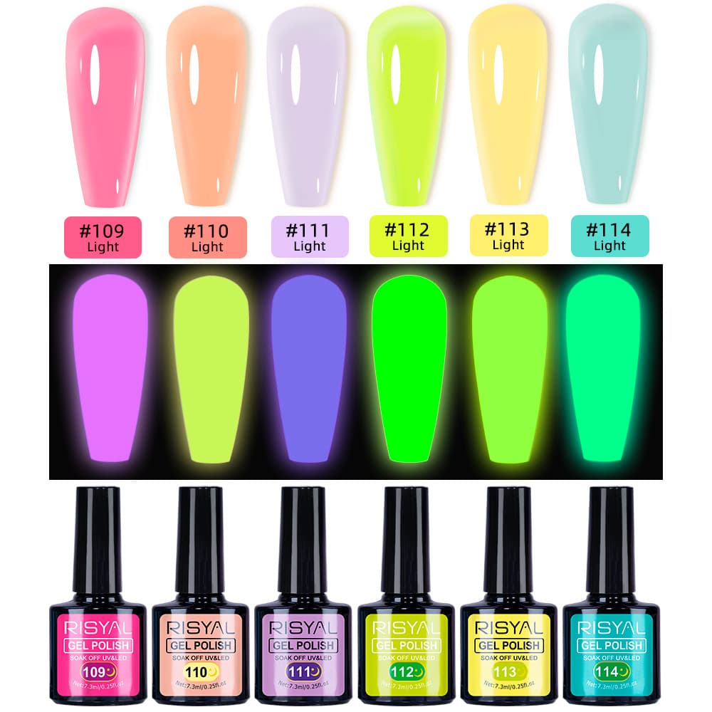 New Glow-in-the-Dark Gel Polish Night Gel Polish Nail Color Gel UV LED Cross-Border Supply Nail Gel