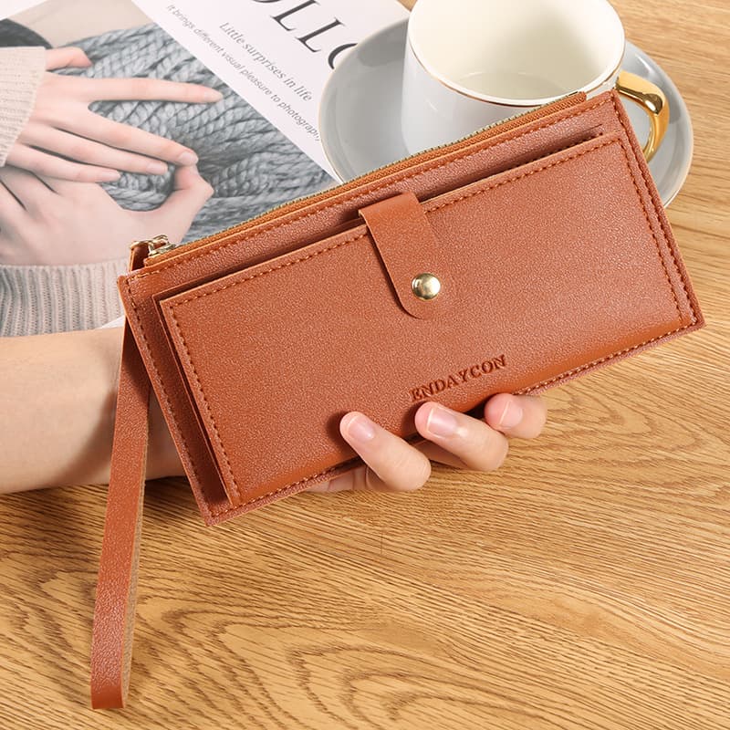 New Women's Long Wallet Card Holder Cute Small Purse Simple Lady Coin Purse Trendy Storage Ins Long Wallet