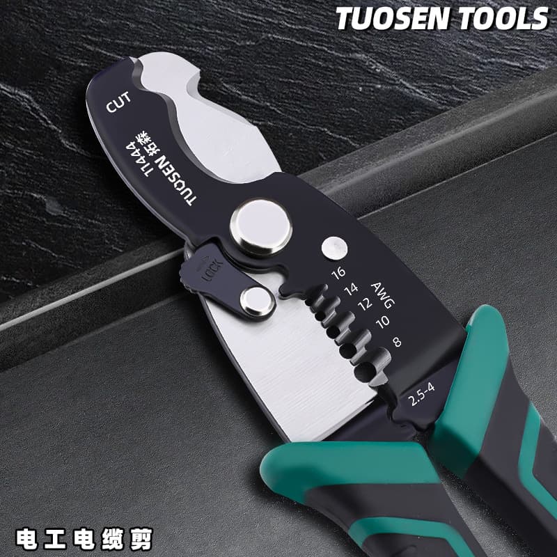 Tousen Hardware Tools Multi-functional 8-inch Cable Cutters Network Wire Cutters Hand Crimping Pliers Cable Stripping Pliers