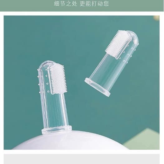 Cross-Border Hot Selling Silicone Pet Toothbrush Dog Toothbrush Finger Sleeve Cat Dog Universal Finger Toothbrush Tongue Cleaner