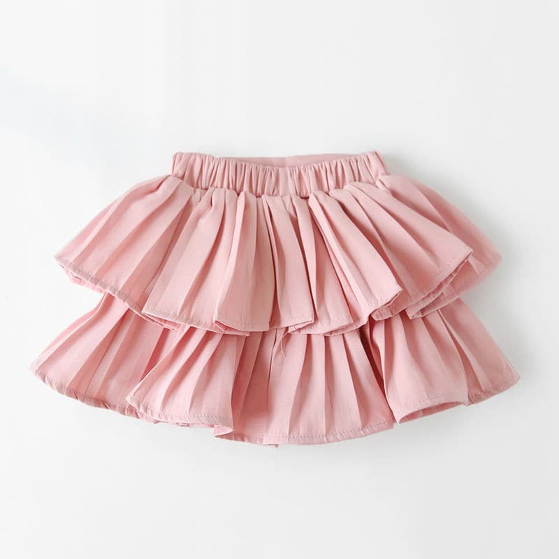 Children's Pleated Cake Skirt 2025 Summer New White Short Skirt for 5-Year-Old Girls, Princess Skirt
