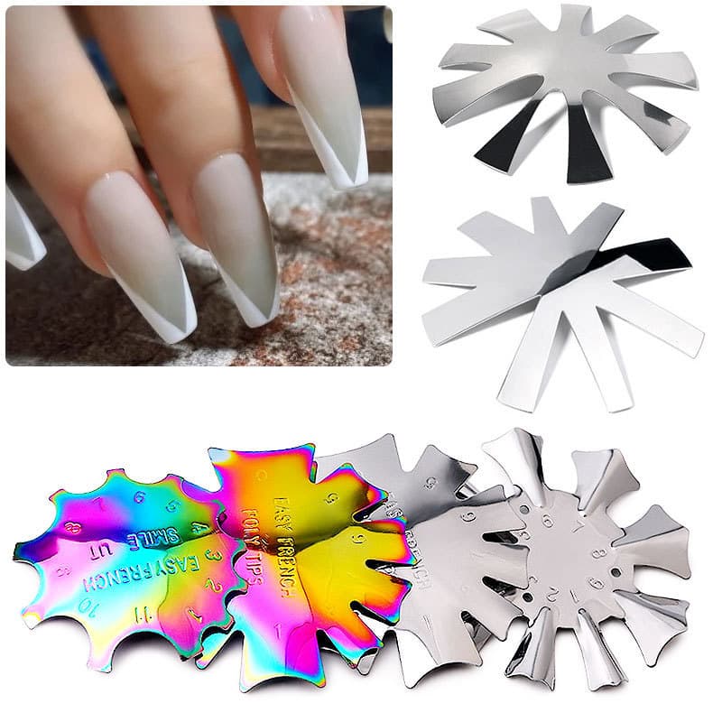 French Style Nail Art Crystal Nail Making Stainless Steel Shaping Steel Plate Beauty Metal for Ebay Amazon Wish Aliexpress