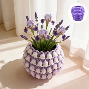 Yindian DIY Resin Mold Aromatherapy Candle Cup Vase Storage Silicone Mold Lily Flower Pot Plaster Cup Mold
