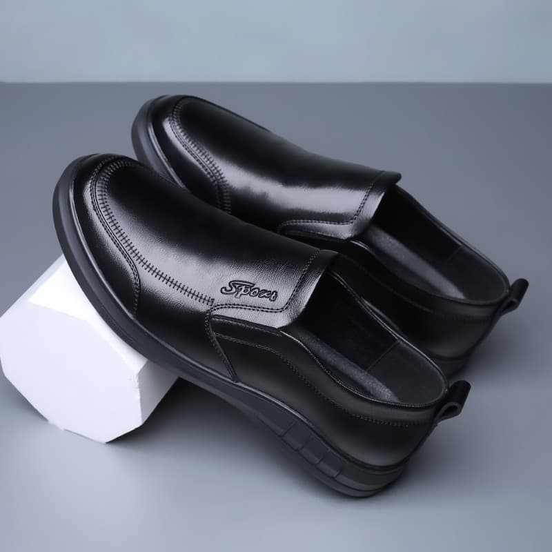 Men's Leather Shoes 2025 New Style Soft Leather Soft Sole Non-Slip Casual Dress Shoes Business Formal Footwear