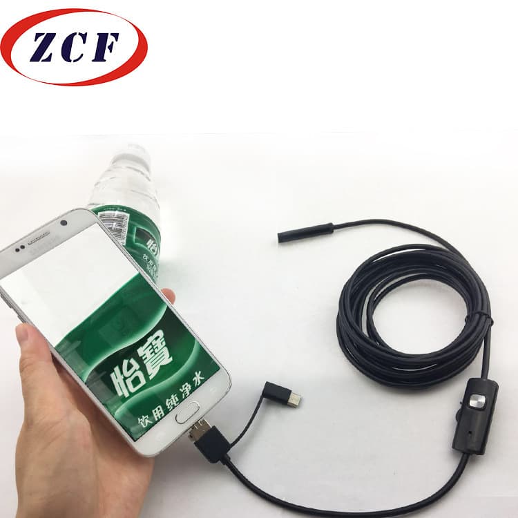 HD 3-in-1 USB Pipeline Endoscope with 5.5mm Probe, Phone Visible Inspection Mirror for Automotive Repair