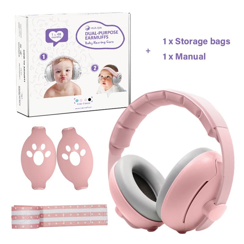 Cross-border Amazon Best-selling Baby & Kids Headband Ear Muffs 2-in-1 Noise-Reducing Outdoor Sleep Ear Muffs Stock Wholesale