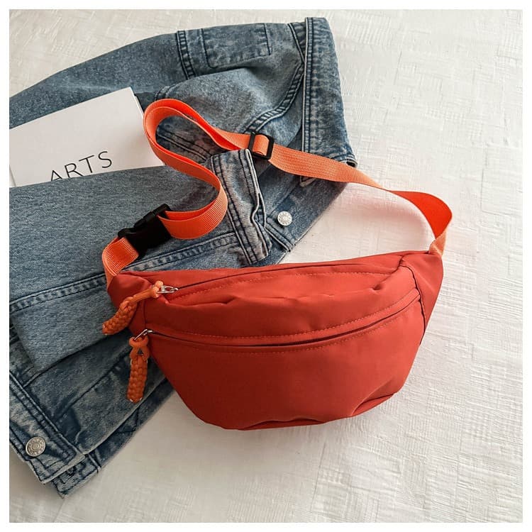 Nylon Casual Simple Trendy 2026 New Sports Waist Bag Unisex Commuter Outing Versatile Shoulder Crossbody Bag