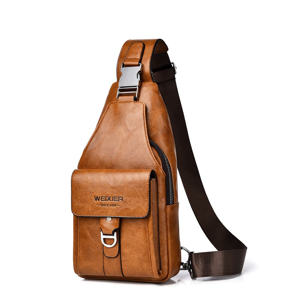 Premium Crossbody Chest Bag for Men, Water-Resistant Sling Backpack, Shoulder Bag