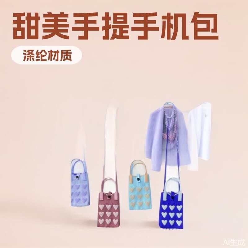 Mobile Phone Bag Storage Crossbody Bag for Women, Sweet Knitted Handbag, Knitted Bag, Gift Bag, Korean Style Sweet Handbag