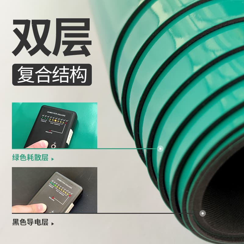 Antistatic table mat, antistatic rubber workbench mat, green antistatic rubber mat, antistatic rubber sheet