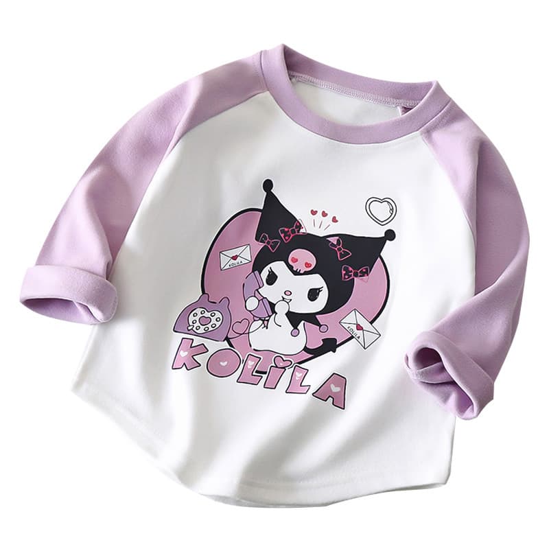2025 Girls' Base Layer T-Shirt Autumn Style Long Sleeve for Toddlers and Kids Trendy Fall Top Wholesale Thermal Fleece