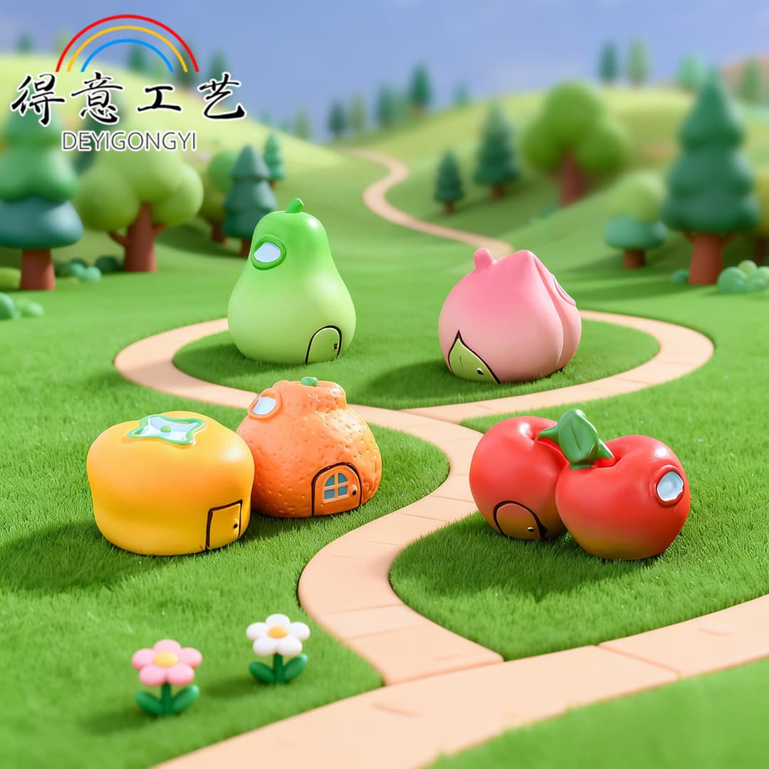 Micro-landscape simulation cherry orange fruit house model gardening landscaping diy decoration car small ornaments