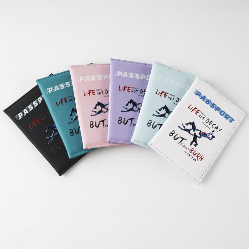 Colorful Print Passport Protective Cover SIM Card Holder Ticket Clip Factory Direct Shipping Waterproof Wear-resistant PU Leather
