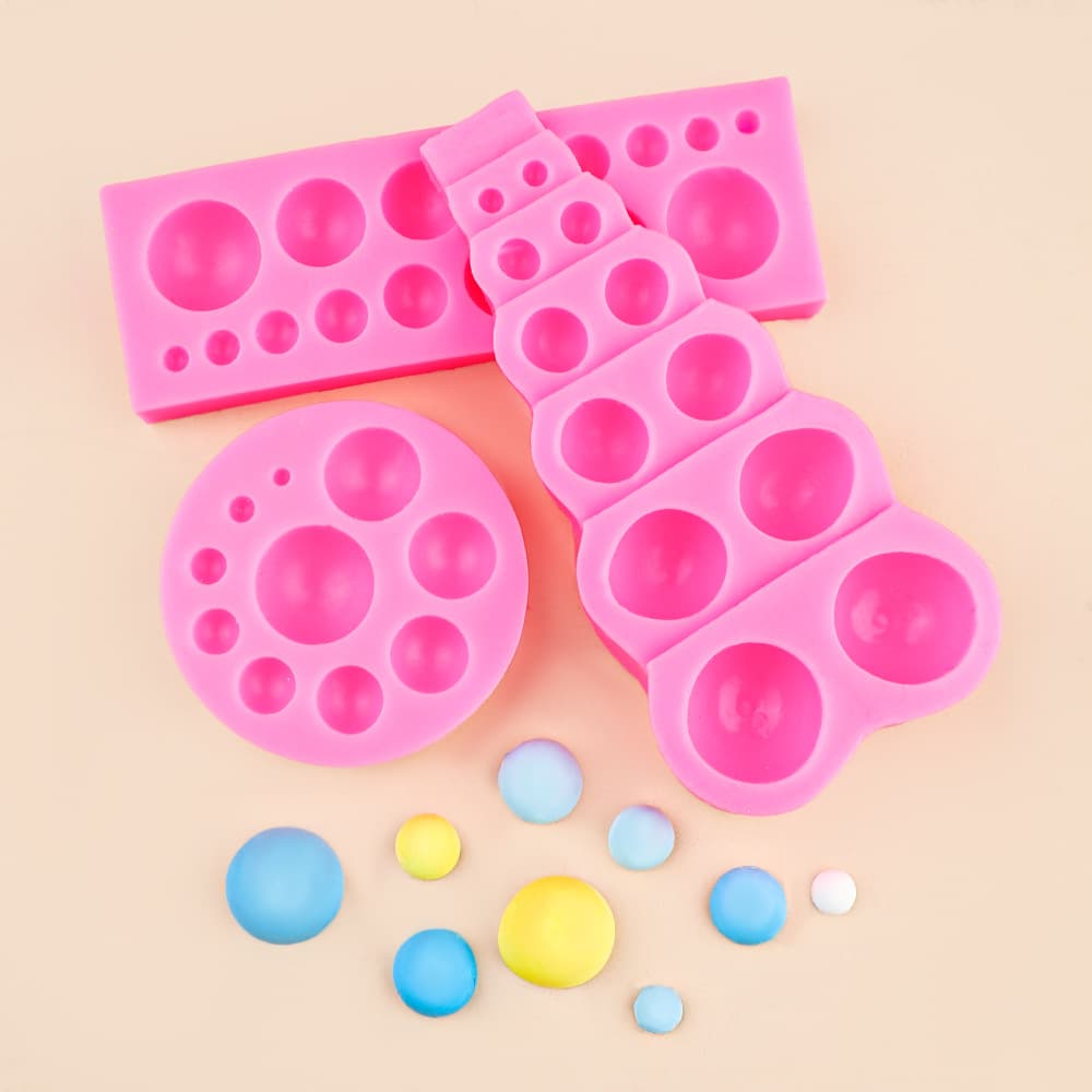 Fondant Half Ball Silicone Mold for DIY Chocolate Cake, Drop Glue Resin Decoration Mold, Plaster Candle Mold