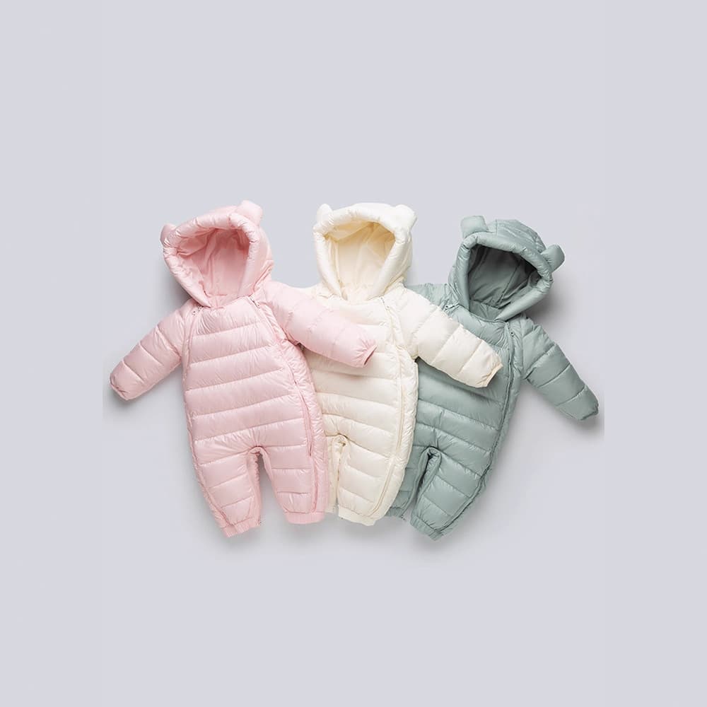 New style baby down bodysuit, winter baby down outerwear, newborn warm romper, romper, crawling suit