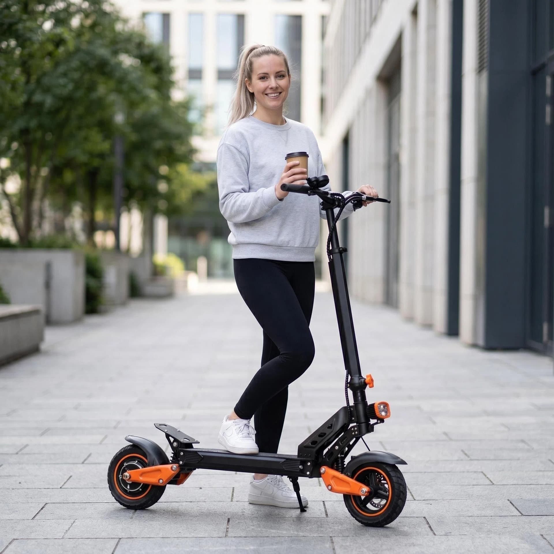 Adult Electric Scooter Foldable Portable Long Range Off-Road Commuter Scooter Dual Shock Absorption 11-Inch Electric Vehicle G2 Pro