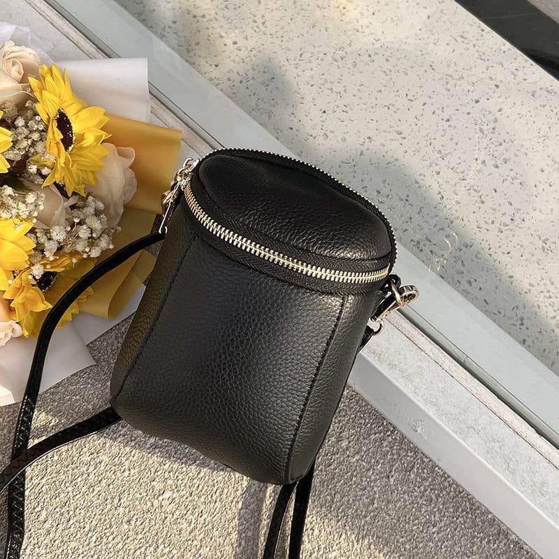 Women's Fashionable Versatile Small Shoulder Bag for Phone, Trendy Cowhide Leather Crossbody Bag