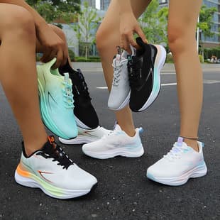 Sports Shoes Summer Women's Shoes 2026 New Breathable Ice Silk Mesh Sports Shoes Couple Style Lightweight Shock-absorbing Running Shoes
