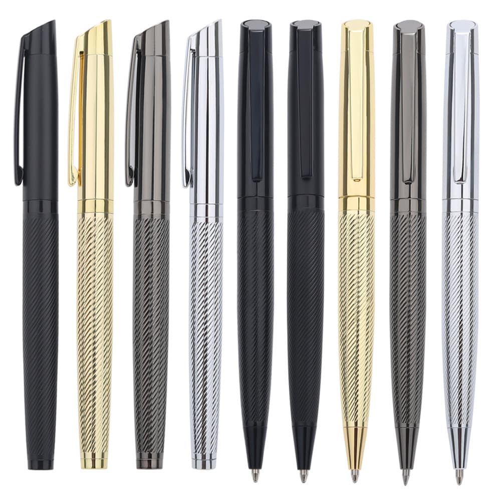 New Metal Rollerball Pen Promotional Signature Pen, Copper Pen with Engraved Pattern, Premium Gift Pen, Gel Pen, Business Cross-border