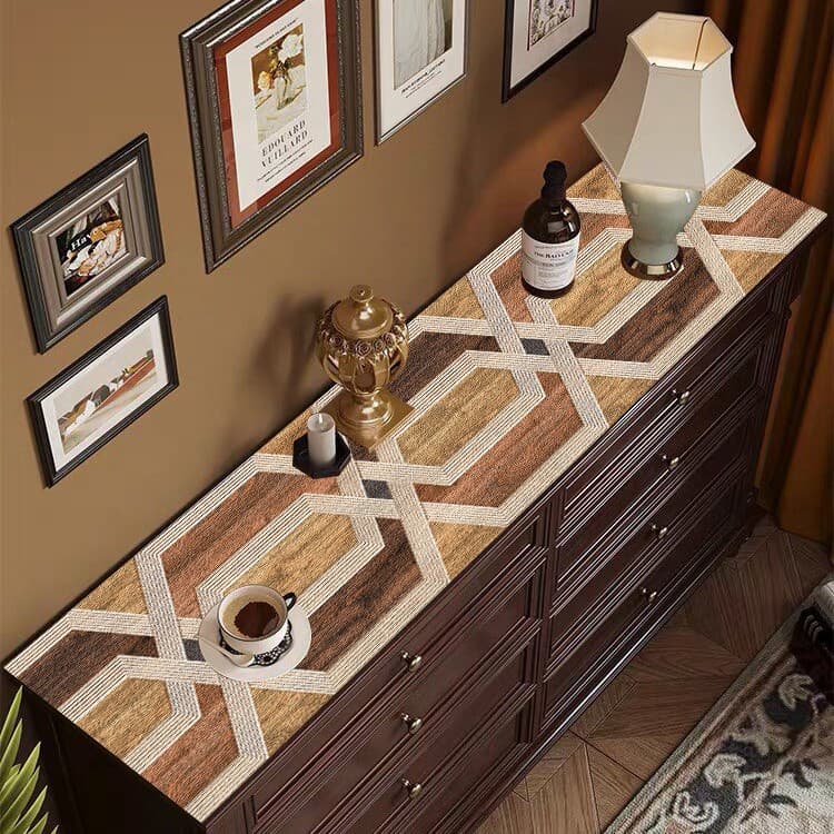 French Vintage Living Room TV Cabinet Table Mat High-End Long Sideboard Table Mat Living Room Cabinet Shoe Cabinet Protection Pad