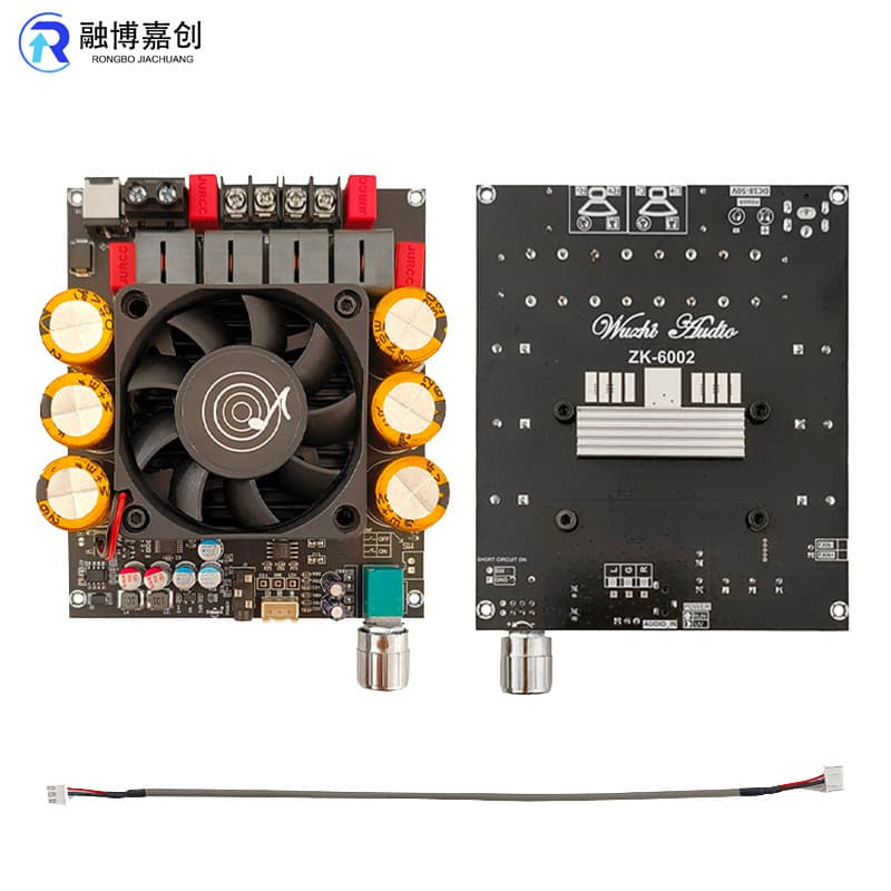 DC18-50V ZK-6002 pure power amplifier board 2.0 stereo high and low tone power amplifier 600W+600W