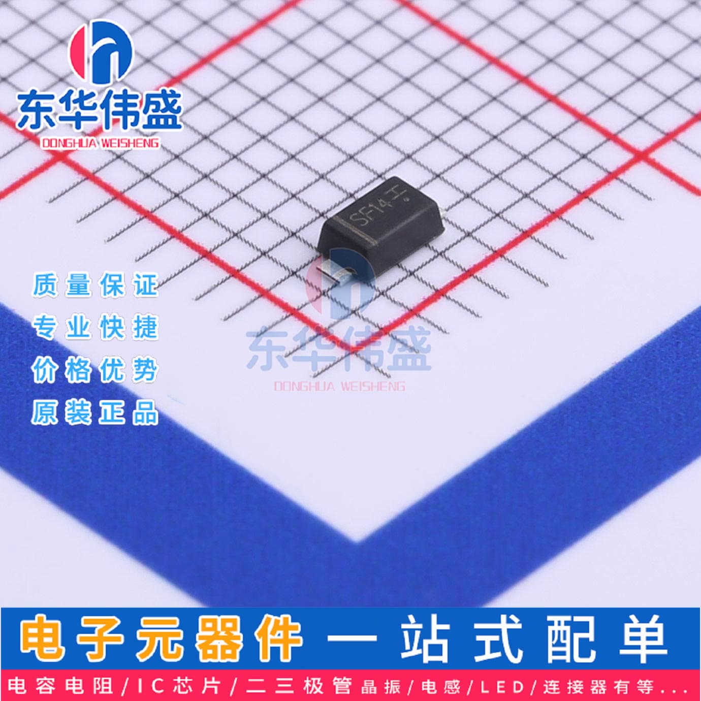 Genuine LRC SMD Diode > Voltage: 200V Current: 1A > SODSF14-SH > Package SOD-123FL