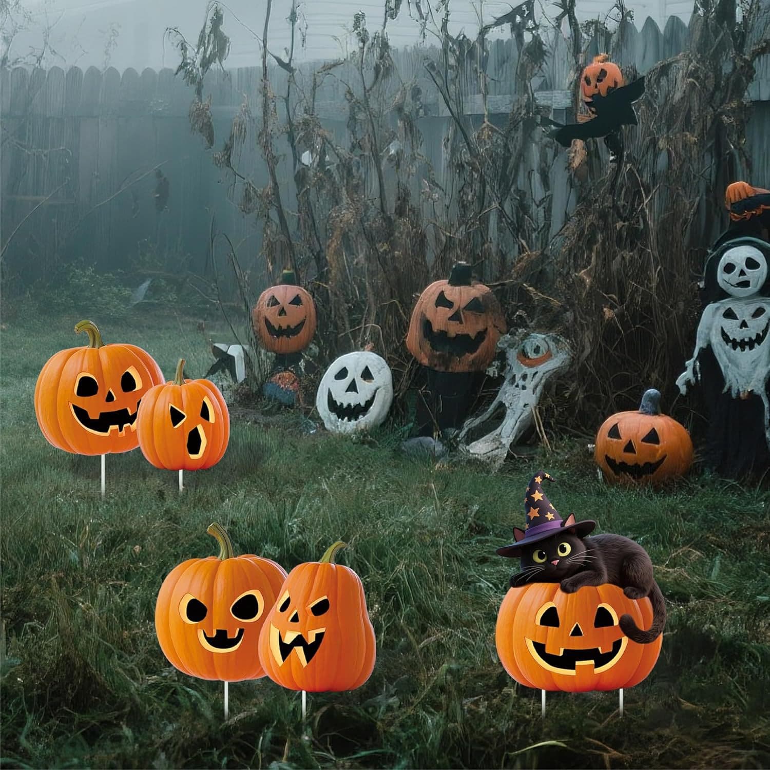 New Halloween Pumpkin Lantern Decoration for Outdoor Amusement Park Setup, Shopping Mall Display, and Window Decoration