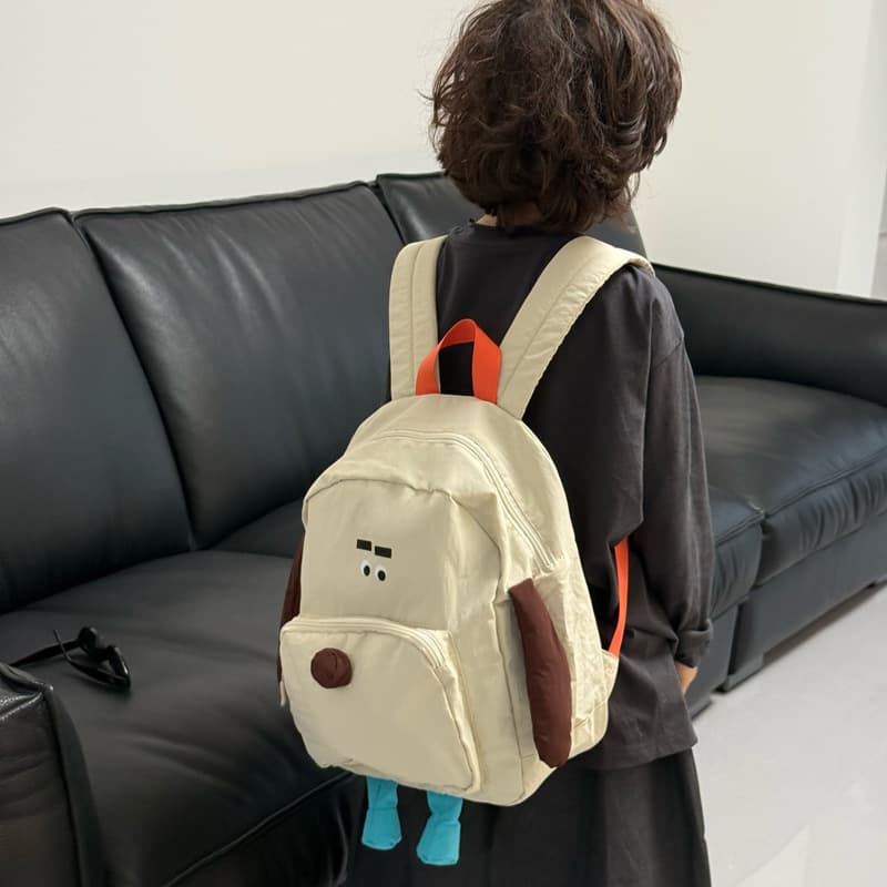 New Puppy Kids Backpack Cute Kindergarten Children's Bookbag Boys Girls Snack Study Double Shoulder Bag Trendy
