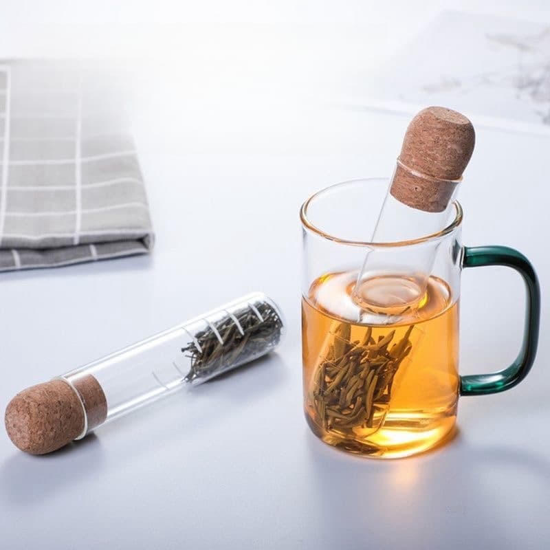 Glass Test Tube Tea Bag Tube Tea Brewing Gadget Office Tea Set Filter Tea Strainer Funnel Tea Infuser