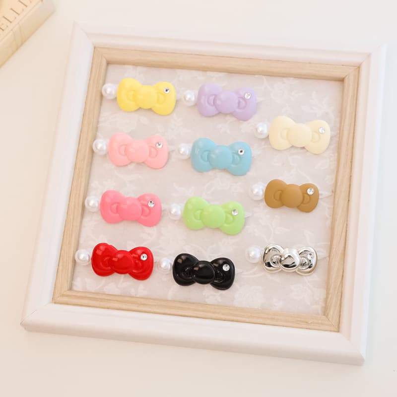 Pet Handmade BB Clip Hair Clip for Long-Haired Cats, Maltese, Small Dogs, Frog Clip, Nose Bridge Clip, Bow