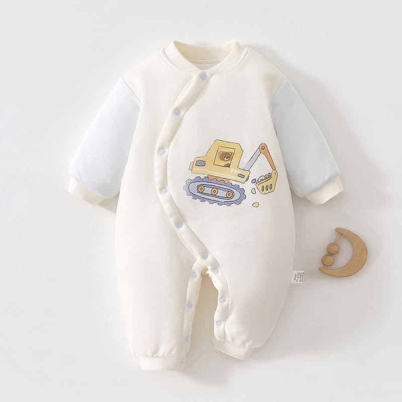 Baby Romper Thick Winter 120g Cotton Padded Warm Onesie Pure Cotton Baby Crawling Suit