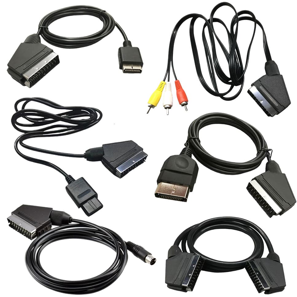For Sony PS2/PS3 SCART RGBS Video Cable AV Game Console to TV European RGB Monitor Cable