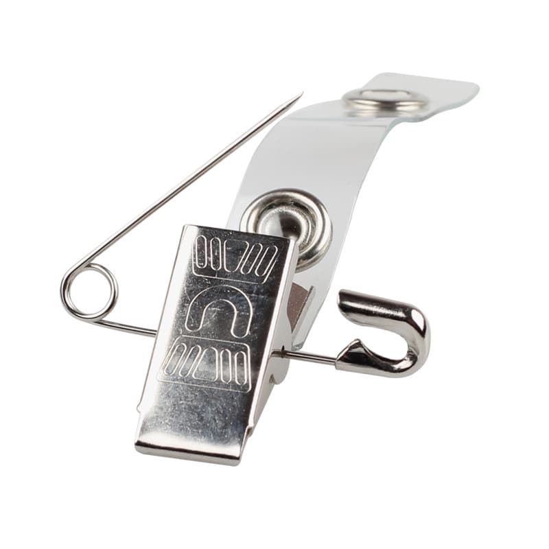 Metal Clip with Pin for ID Cards, Work Permits, Badge Holders, and Exhibition Passes