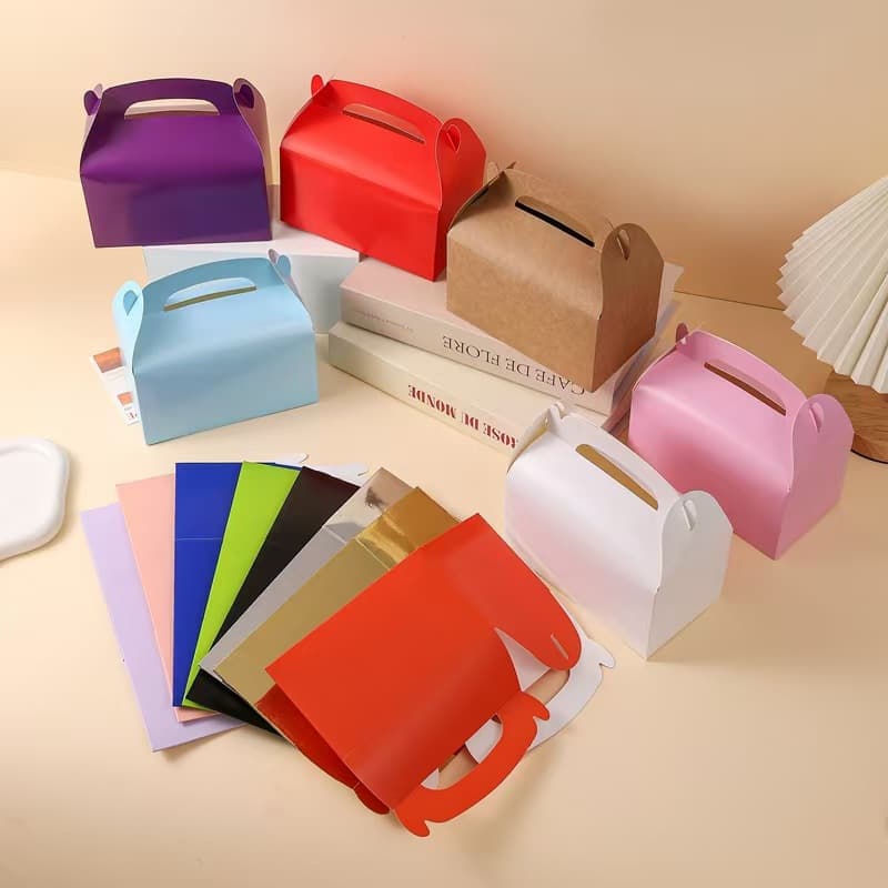 Pinli Baking Box Mousse Cake Pastry Box Bread Box Kraft Paper Fried Chicken Dessert Takeout Box