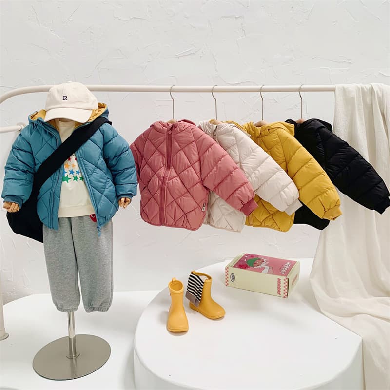 2025 Autumn/Winter New Children's Down Cotton Jacket Unisex Baby Small to Mid-Child Cotton Clothing Export Fleece-Lined Warm Coat